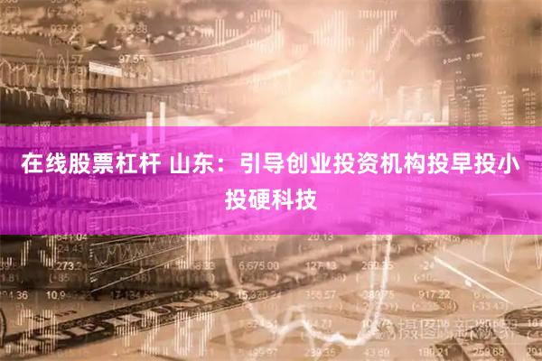 在线股票杠杆 山东：引导创业投资机构投早投小投硬科技